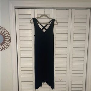Michael Stars Black Cross Back Tank Dress